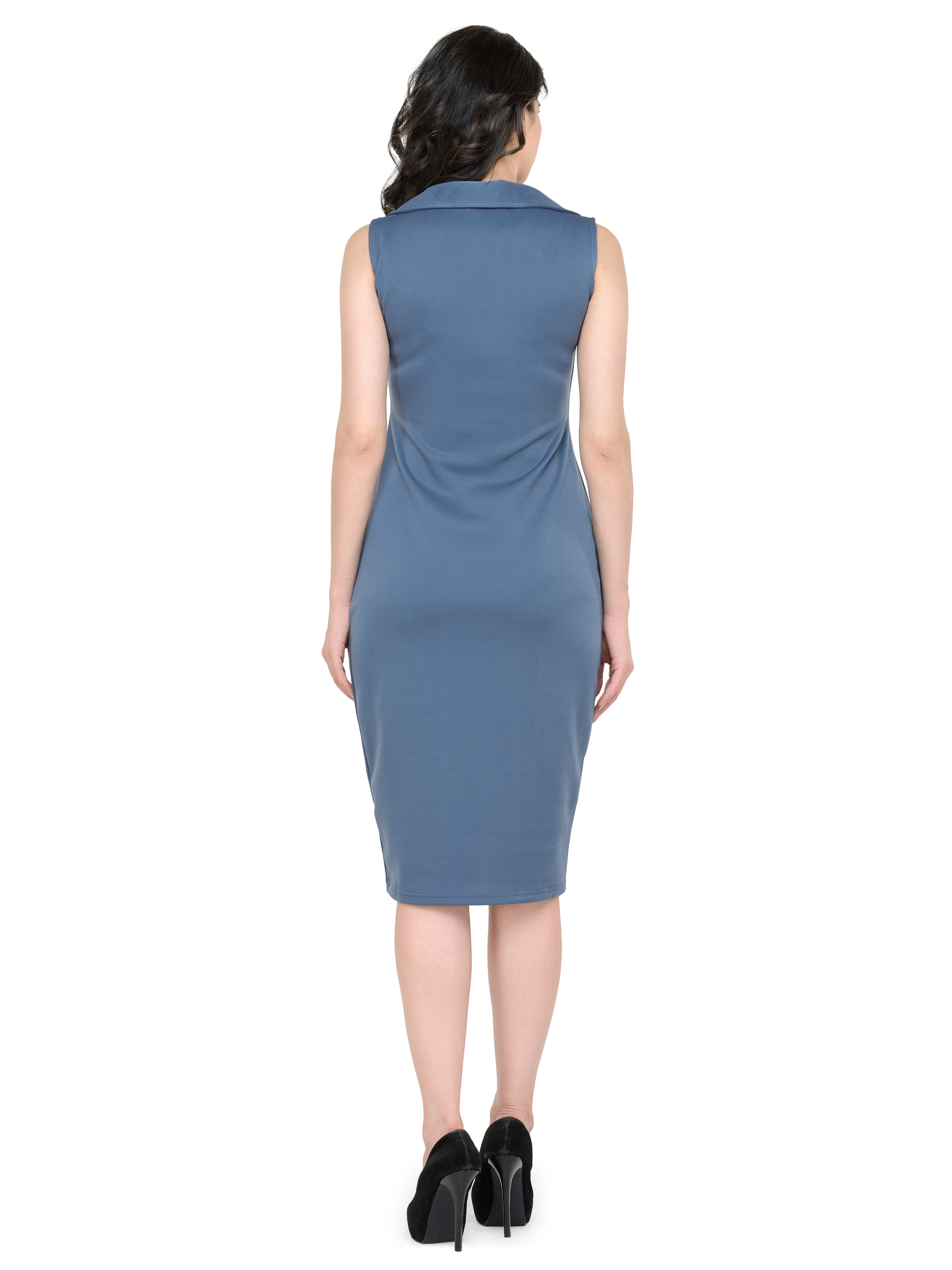 BODYCON GREY COLLAR DRESS